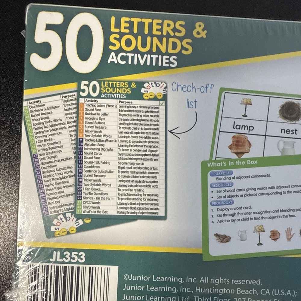 JL353 50 Letters & Sounds Activities, Multi‎ - Picture 4 of 4